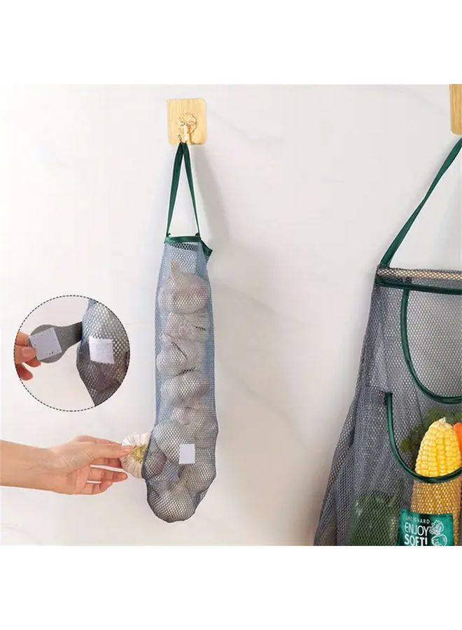 Large Mesh Hanging Storage Bag For Kitchen Garlic Onion Fruits Vegetables - Image 5